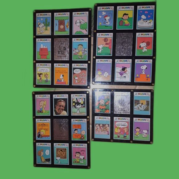 VINTAGE 1990 Peanuts full set 33 Trading Cards & 1975 Peanuts Jubilee Soft Cover - Picture 3 of 9